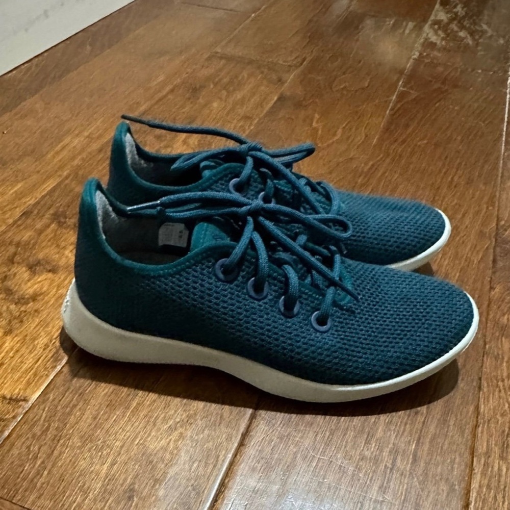 allbirds Women's Teal Knit Athletic Sneakers